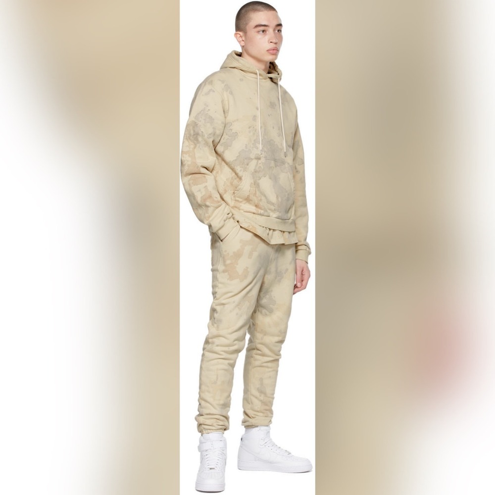 John Elliott Beach Hoodie Fossil L Made in Japan NWT Rare Camo‎ Wash Sweatshirt
